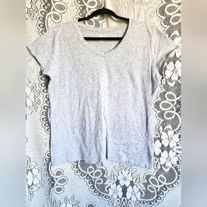 💲JCP - Light Gray V-neck Short Sleeve Shirt - (XXL)
